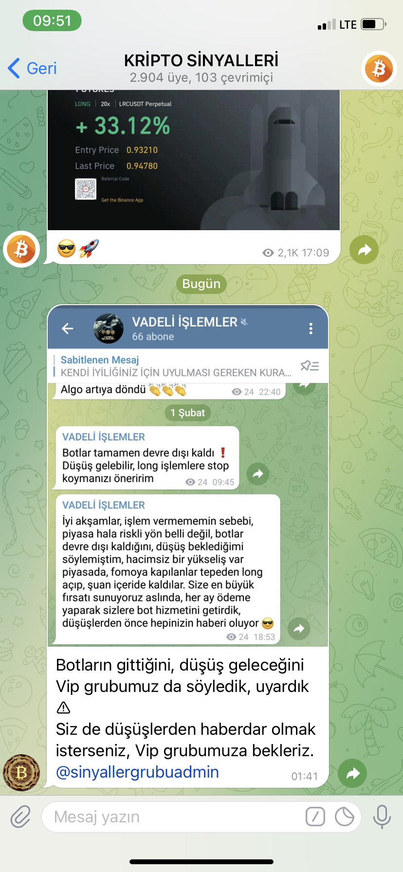 Kri̇pto Si̇nyalleri̇